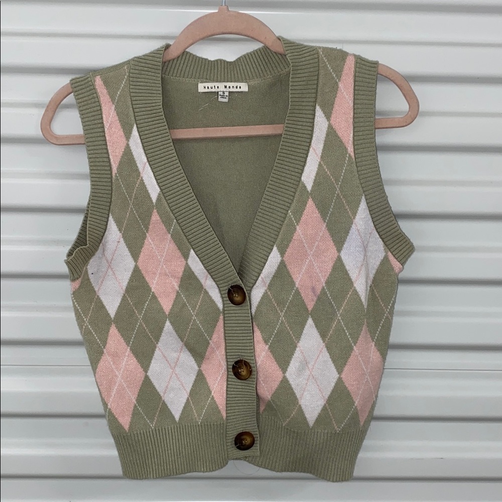 Haute Monde Sage Green Knit Sweater